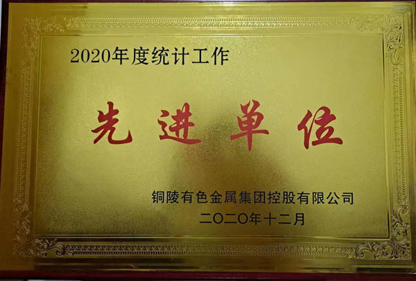 公司獲“統(tǒng)計工作先進(jìn)單位”榮譽稱號